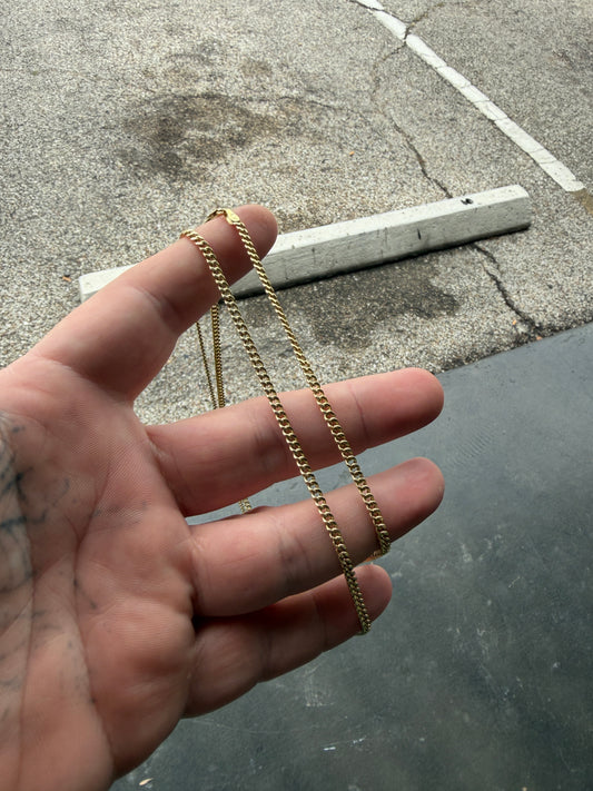 10K yellow gold 18 inch curb chain