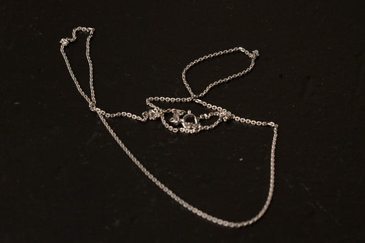 14k White Gold cable chain